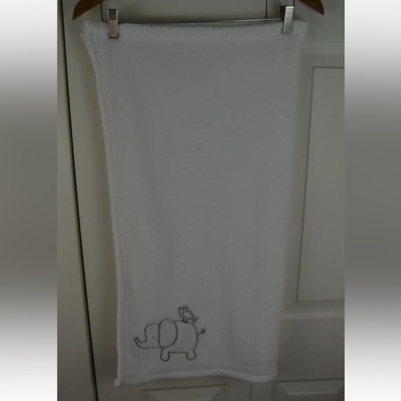 Cudlie NY Gray Elephant Baby Blanket White Silver Polka Dots Bird Security Lovey - Picture 5 of 7